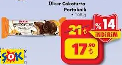ÜLKER ÇOKOTURTA PORTAKALLI 108 G